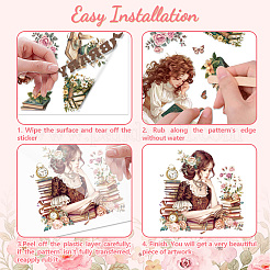 3 лист 3 стиля ПВХ водонепроницаемые декоративные наклейки DIY-WH0404-106