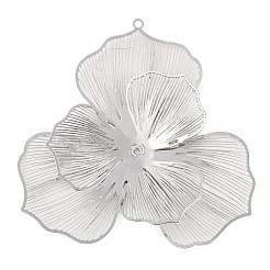 Большие латунные подвески с цветами&nbsp;KK-L219-11G