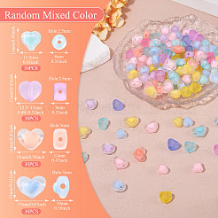 120шт 4 стиля матовые прозрачные акриловые бусины&nbsp;OACR-TA0003-53