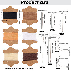 6 связка 6-х цветных вощеных хлопковых шнуров OCOR-CY0001-96