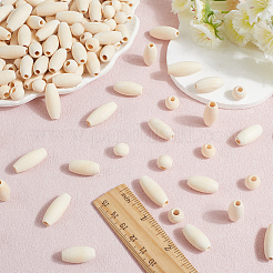 300 шт. 3 вида бусин из натурального необработанного дерева WOOD-SP0001-53