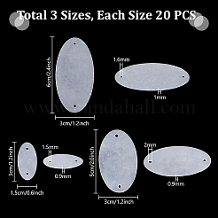 60 pièces 3 styles de breloques de connecteur de coque naturelle&nbsp;BSHE-PH0001-49
