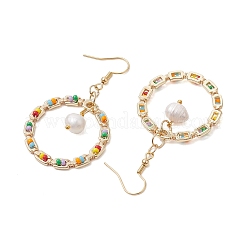 Золотые серьги-кольца из нержавеющей стали 304 EJEW-MZ00126