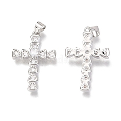 Латунные микропаве прозрачные подвески с фианитом&nbsp;ZIRC-O038-06P