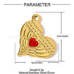 Подвески из нержавеющей стали 304 с микропаве из кубического циркония&nbsp;STAS-OY008-70G