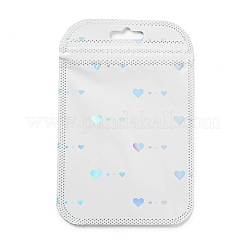 Прямоугольные блестящие голографические пластиковые подарочные пакеты с застежкой-молнией «инь-ян» OPP-E004-01A-B02