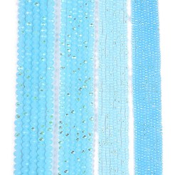 Стеклянные бусины с гальваническим покрытием  EGLA-A044-J3mm-L04