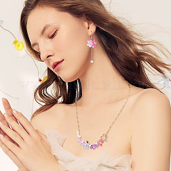 130 шт. 13-цветные прозрачные стеклянные бусины-спрей&nbsp;GLAA-TA0003-22