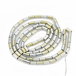 Гальванизировать немагнитных синтетический гематит бисер пряди&nbsp;G-T061-137B