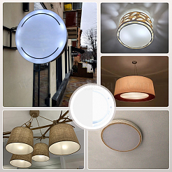 Акриловый плоский круглый складной светоотражающий картон&nbsp;AJEW-WH0596-201B