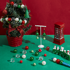 Наборы для самостоятельного изготовления круглых рождественских бусин&nbsp;DIY-PH0034-04