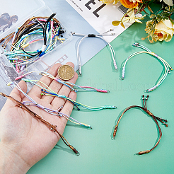 20 шт. двухцветный нейлоновый шнур для самостоятельного изготовления браслета&nbsp;AJEW-DC00015