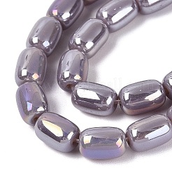 Chapelets de perles en verre opaque électrolytique&nbsp;EGLA-Q132-03B-C04