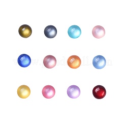 樹脂カボション  模造キャットアイ  半円  ミックスカラー  5x3mm  5個/コンパートメント  60個/箱&nbsp;CRES-X0010-06-A