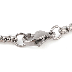 201 нержавеющая сталь цепочка с подвеской в виде глаза Гора&nbsp;NJEW-P316-07P