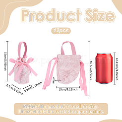 Sacchetti di tela per caramelle con coulisse e manico in corda&nbsp;ABAG-WH0083-004B