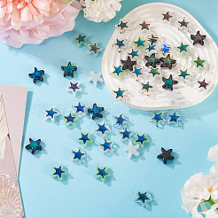 50шт 5 цвета стеклянные бусины&nbsp;GLAA-SP0001-57