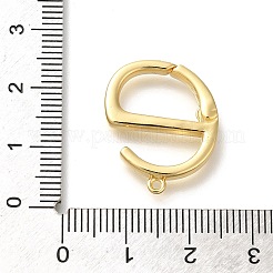 Anillos de puerta de resorte de latón chapado en rack&nbsp;KK-Z086-53G-01