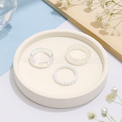 4 комплект 2-х цветных акриловых колец для женщин RJEW-GO0001-23