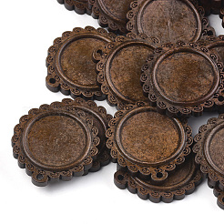 Pendentif cabochon en bois&nbsp;WOOD-S044-13B