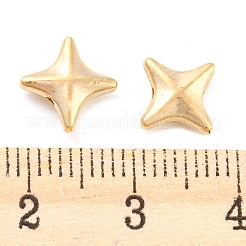 CCBプラスチックビーズ  スター  ゴールドカラー  9.5x9.5x3mm  穴：0.6mm&nbsp;CCB-K011-07G