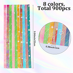 900 bande de papier bicolore faite à la main&nbsp;DIY-SC0033-87B