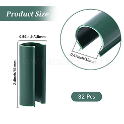 PP＆PVCサマークランプ32個  列カバープールカバークランプ  オーニングクリップ  濃い緑  61x15mm  内径：12mm&nbsp;KY-GF0001-70A