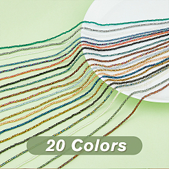19 brins 19 brins de perles de verre électrolytique de couleurs&nbsp;STAS-FH0001-22
