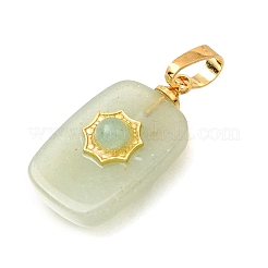 Pendentifs en aventurine vert naturel&nbsp;G-T151-02J