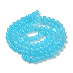 Выпечки окрашены имитация нефрита стекловолокна круглый шарик&nbsp;DGLA-Q021-8mm-06