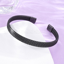 Браслеты-манжеты из хирургической нержавеющей стали 316 для мужчин BJEW-P319-05B-B