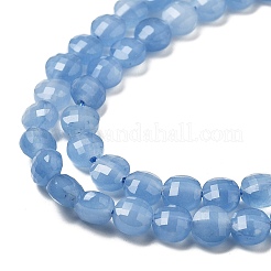 Природные окрашенные белого нефрита нитей бисера G-C179-A6mm-10