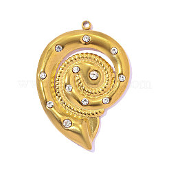 Pendentifs en strass en acier inoxydable 304&nbsp;STAS-OY017-62G