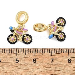 Motorrad-Anhänger aus Messing und Emaille im europäischen Stil&nbsp;KK-T001-03G