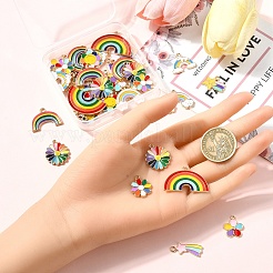 40шт 10 стиля подвески из сплава с эмалью&nbsp;ENAM-YW0005-54