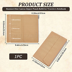 Sac de classement rectangulaire en toile&nbsp;AJEW-WH20018-295C