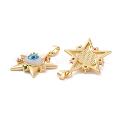 Pendenti in zirconi cubici colorati in micro pavè di ottone&nbsp;ZIRC-Z016-37G-03