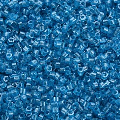 Прозрачные стеклянные цилиндрические бусины флуоресцентного цвета SEED-S047-Q-001