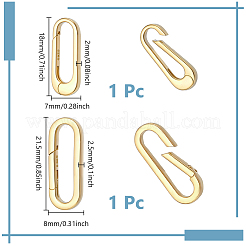 2 шт. 2 стиля 925 кольца с пружинным затвором из стерлингового серебра&nbsp;STER-NB0001-33