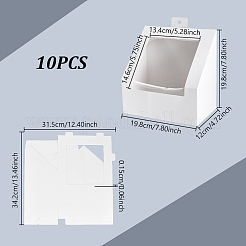 Складные картонные подарочные коробки для хранения крышек с прозрачным ПВХ-окном&nbsp;LS-CON-WH0099-67A