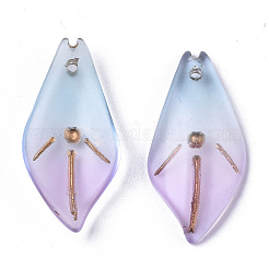 Прозрачный лак окрашенные стеклянные подвески GLAA-R215-03-A01