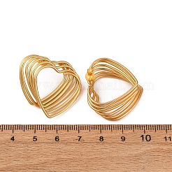 Многослойные серьги-гвоздики в форме сердца из нержавеющей стали 304&nbsp;EJEW-L304-06G