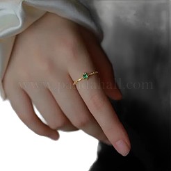 女性用真鍮マイクロパヴェキュービックジルコニア指輪  ティアドロップ  ゴールドカラー  15~20mm&nbsp;WG18B96-01