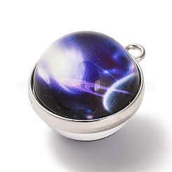 Leuchtende Glaskugelanhänger im Galaxienthema&nbsp;GLAA-D021-01P-07
