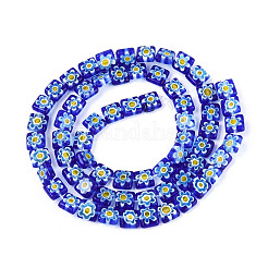 Ручной работы millefiori стеклянные бусины нитки LAMP-T022-10M