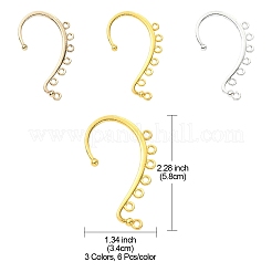 18шт 3 цвета сплава ушные манжеты выводы FIND-YW0004-24