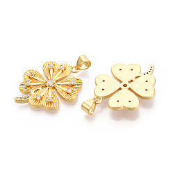 Латунные микро проложить кубического циркония подвески KK-M300-27G-01