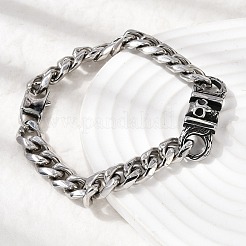 304 нержавеющая сталь кубинские звенья цепи браслеты BJEW-A092-02P