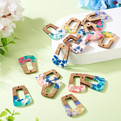 16 шт. подвески из 8-х цветов из смолы и ореха&nbsp;FIND-TA0006-48