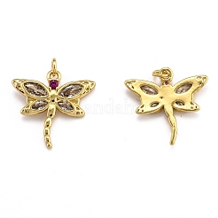 Латунные микропаве прозрачные подвески с фианитом ZIRC-J025-57G